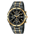 Seiko Men's Alarm Chronograph Black Ion Watch